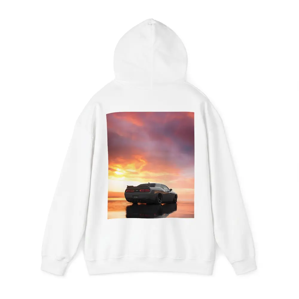 Dodge Challenger Hellcat Fiery Sunset Sky – Hoodies