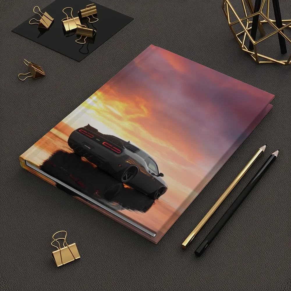 Dodge Challenger Hellcat Fiery Sunset Sky – Notebooks