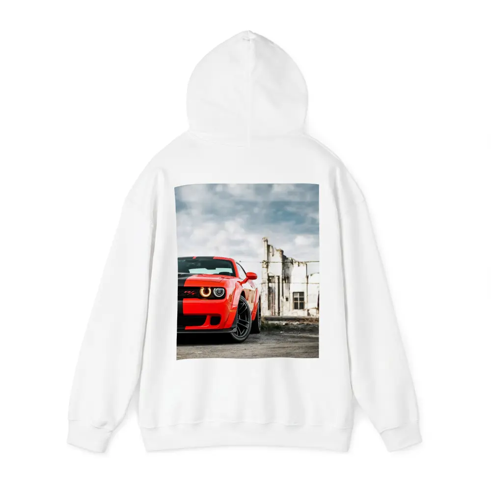 Dodge Challenger Red Abandoned Urban Background – Hoodies