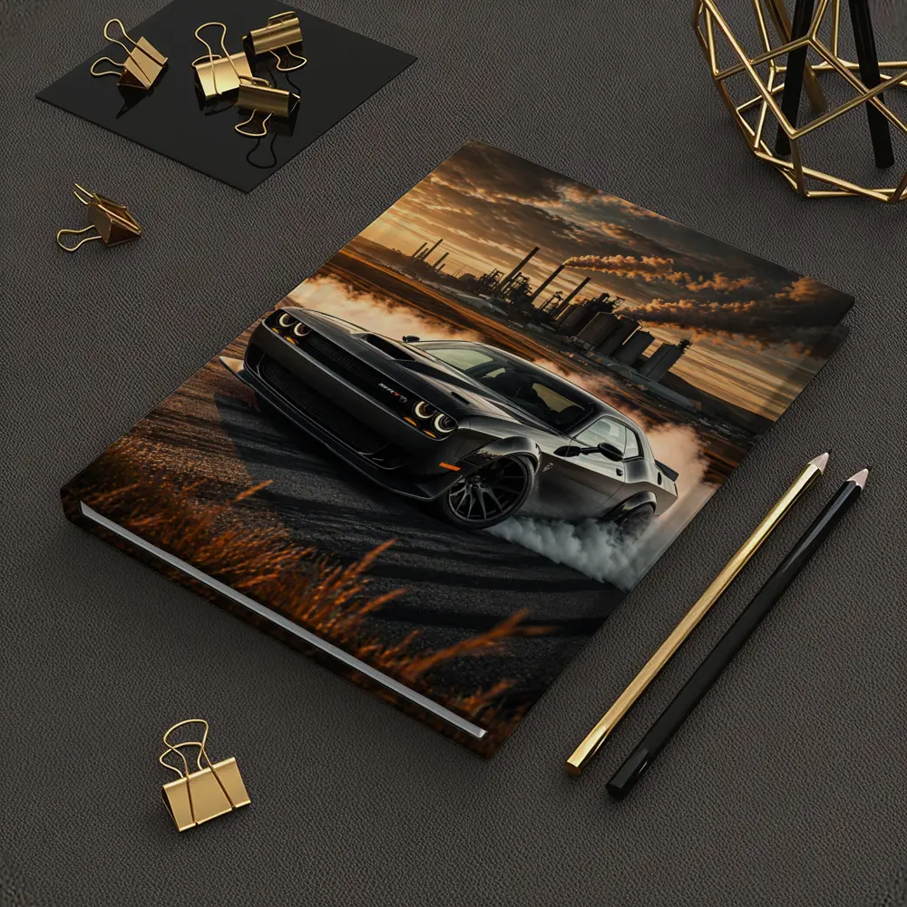 Dodge Challenger SRT Hellcat Burnout Sunset – Notebooks