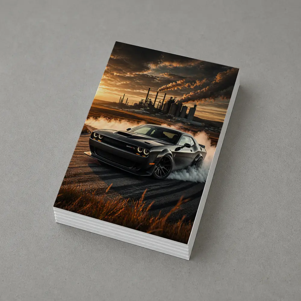 Dodge Challenger SRT Hellcat Burnout Sunset – Postcards