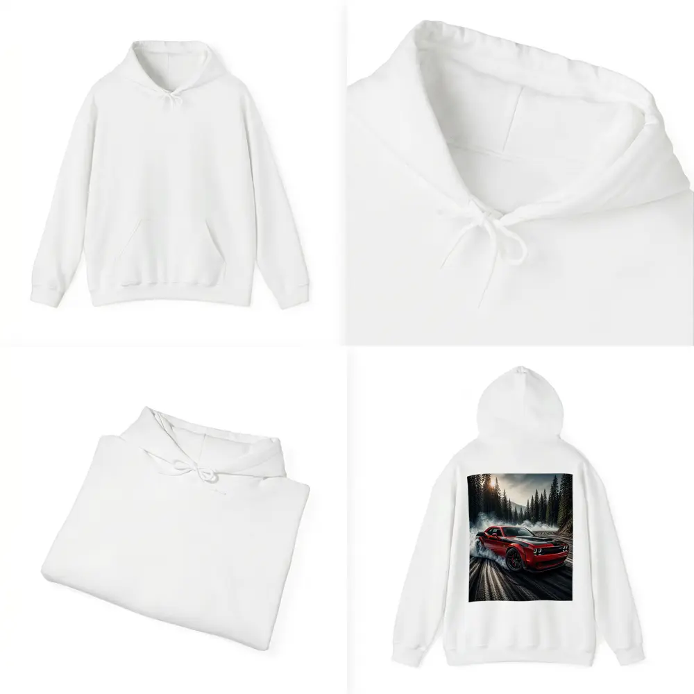 Dodge Challenger SRT Hellcat Drifting Forest Road – Hoodies
