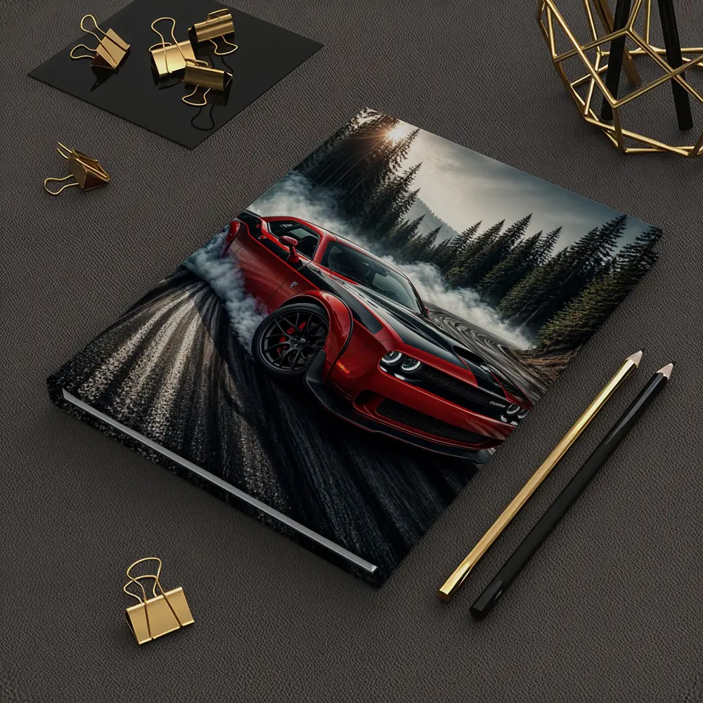 Dodge Challenger SRT Hellcat Drifting Forest Road – Notebooks