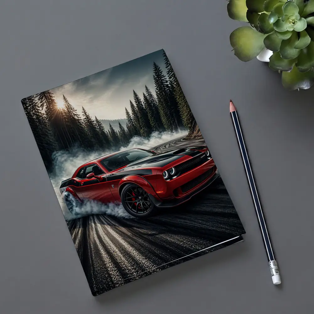 Dodge Challenger SRT Hellcat Drifting Forest Road – Notebooks