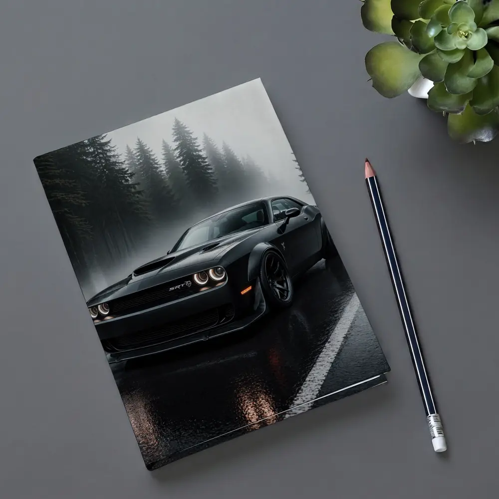 Dodge Challenger SRT Hellcat Rainy Forest – Notebooks
