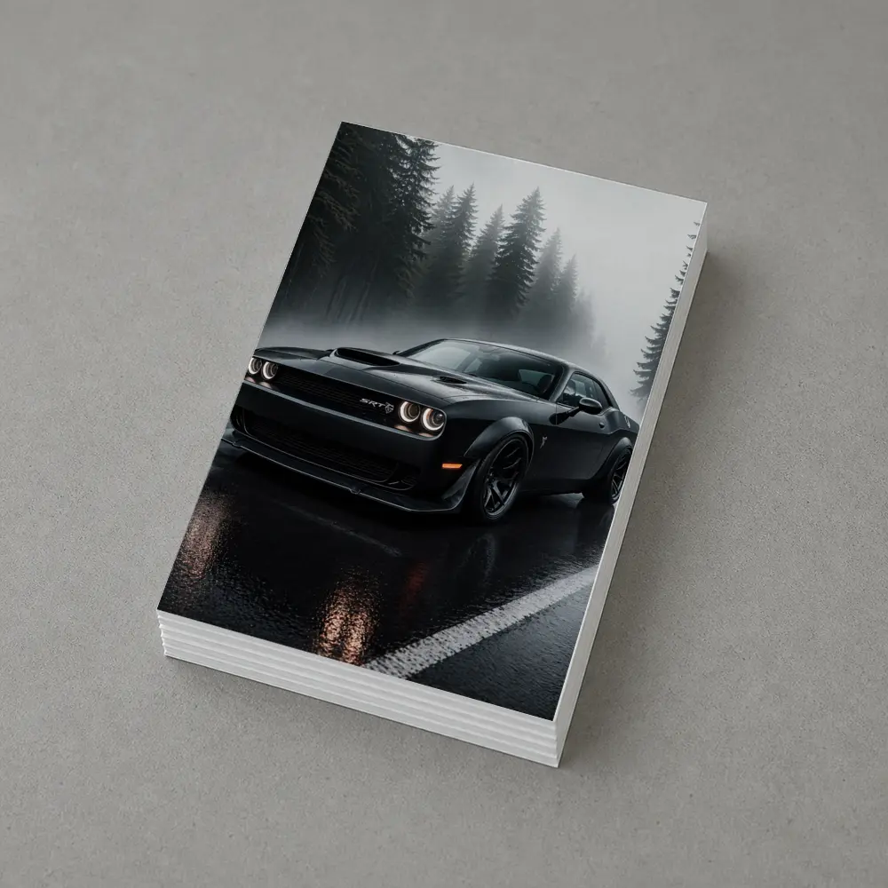 Dodge Challenger SRT Hellcat Rainy Forest – Postcards