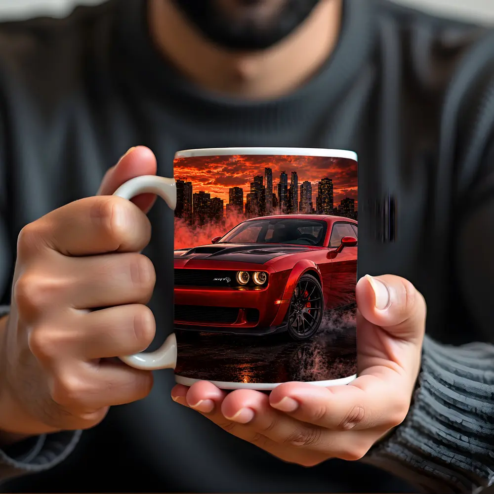 Dodge Challenger SRT Hellcat Red City Smoke – Mugs