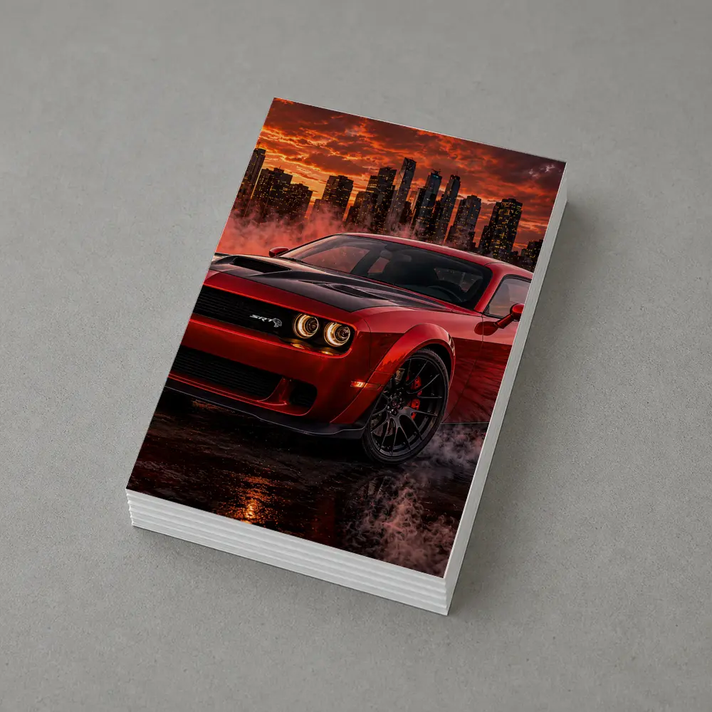 Dodge Challenger SRT Hellcat Red City Smoke – Postcards