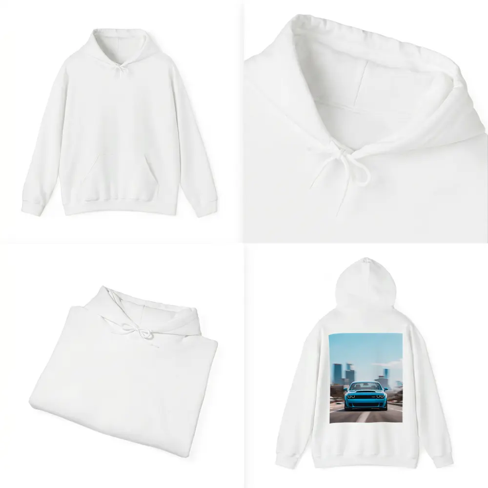 Dodge Challenger SRT Blue City Highway Drive – Hoodies