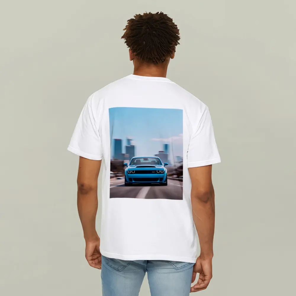 Dodge Challenger SRT Blue City Highway Drive – T-Shirts