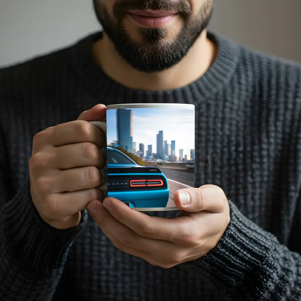 Dodge Challenger SRT Rear City Skyline – Mugs