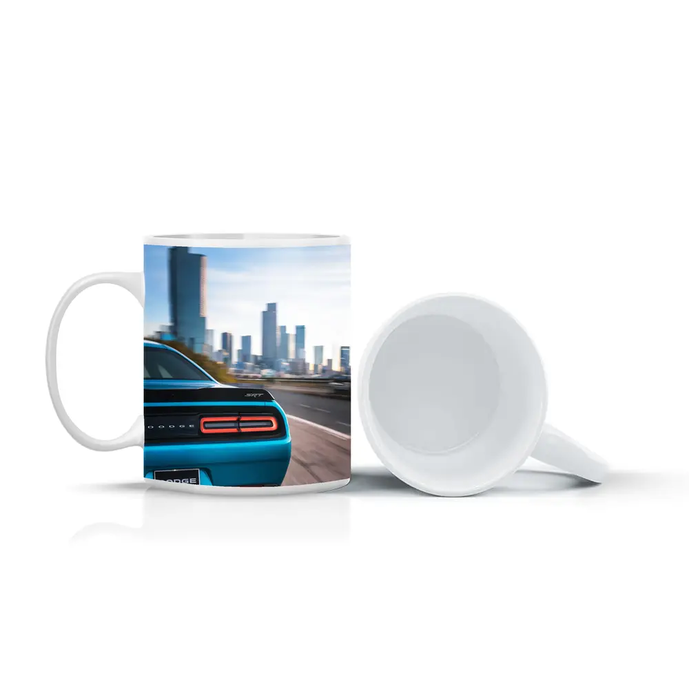 Dodge Challenger SRT Rear City Skyline – Mugs