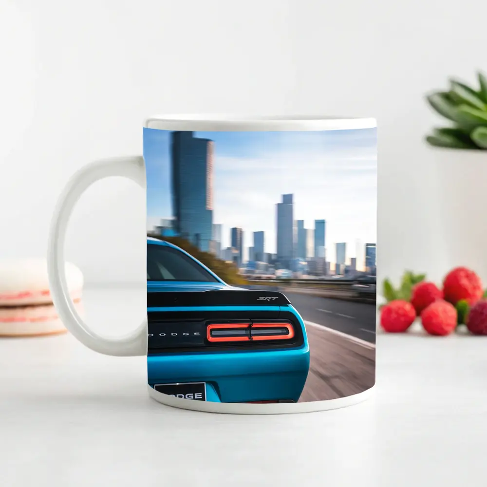 Dodge Challenger SRT Rear City Skyline – Mugs