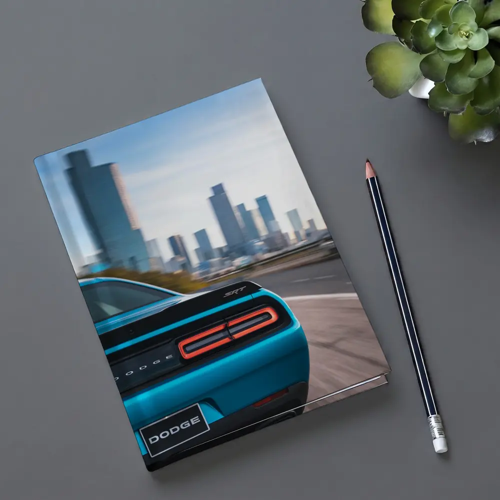 Dodge Challenger SRT Rear City Skyline – Notebooks