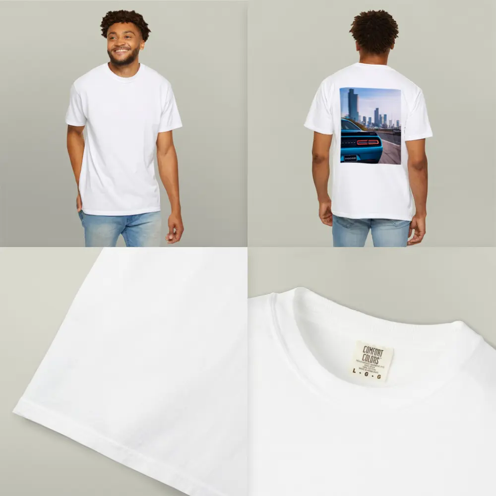 Dodge Challenger SRT Rear City Skyline – T-Shirts