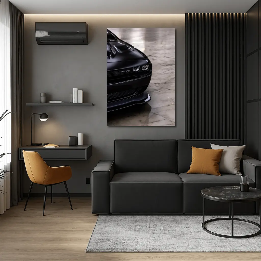 Dodge Challenger SRT Black Marble Floor – Wall Art