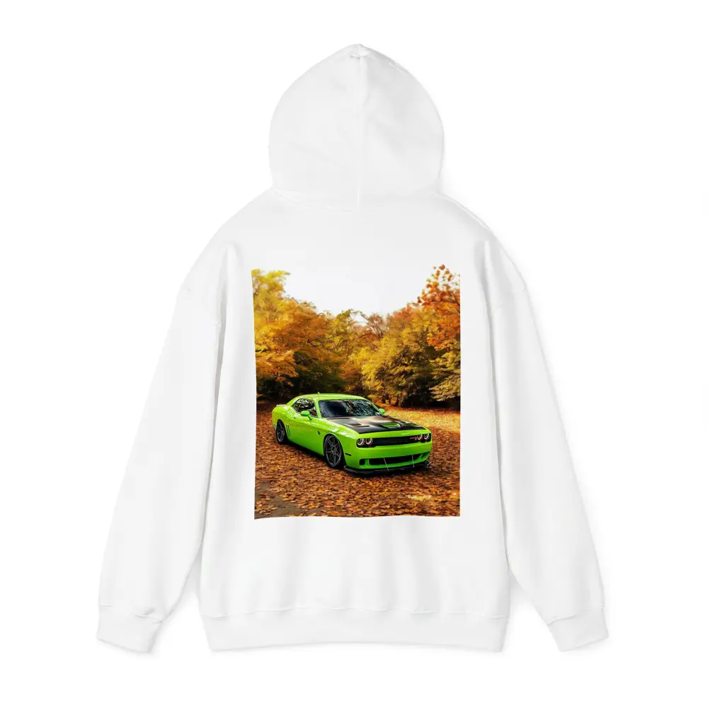 Dodge Challenger Green Muscle Car Autumn – Hoodies