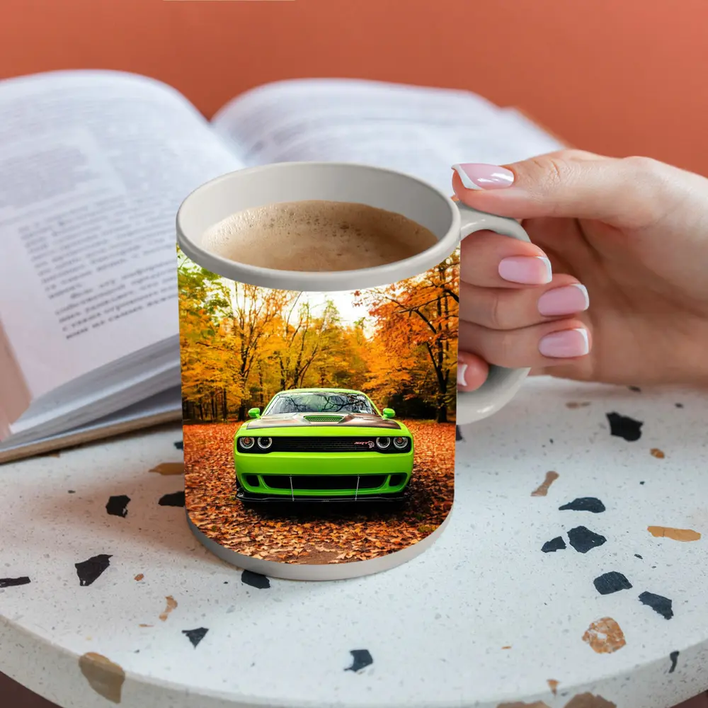 Dodge Challenger SRT Green Autumn Forest – Mugs