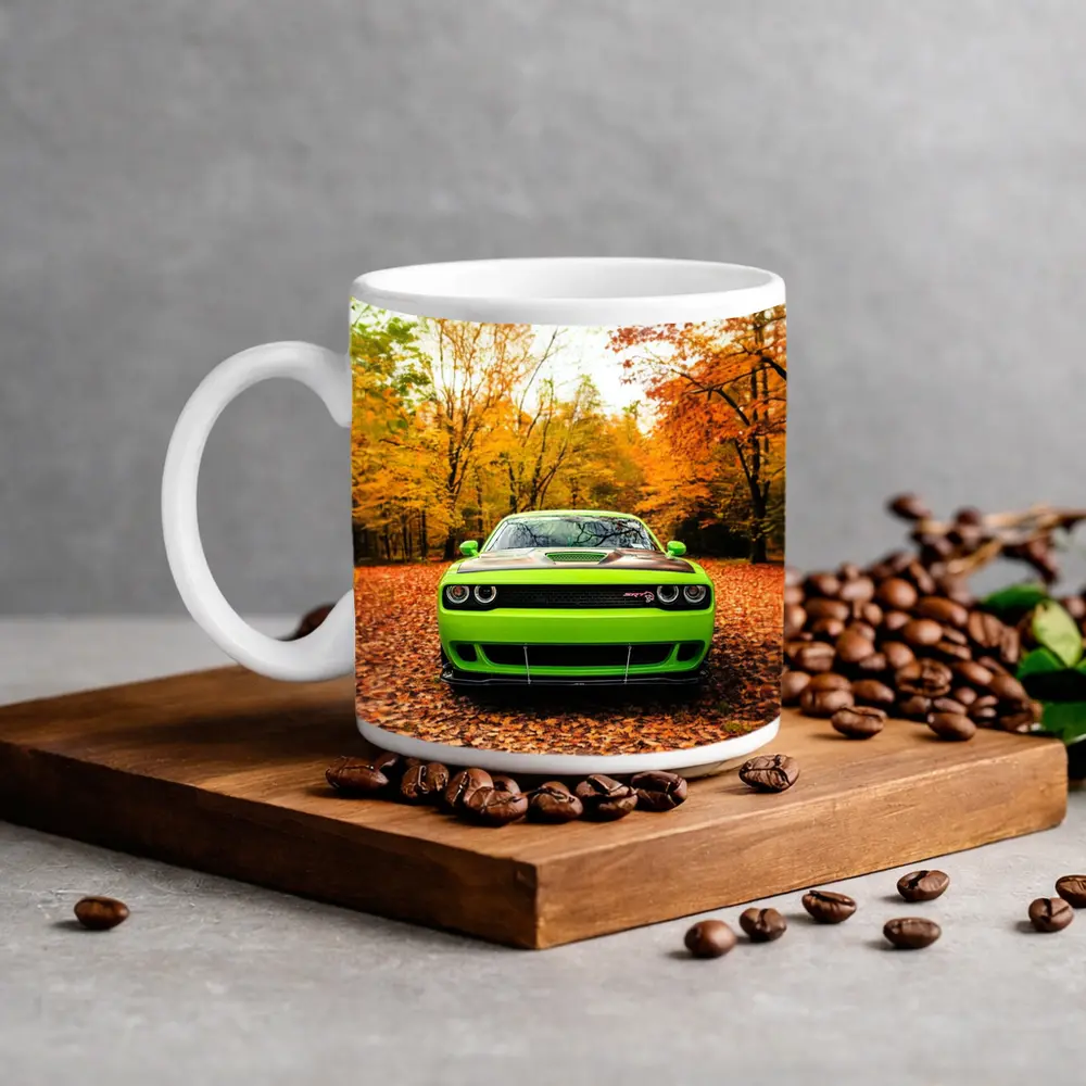 Dodge Challenger SRT Green Autumn Forest – Mugs