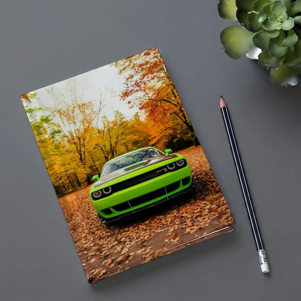 Dodge Challenger SRT Green Autumn Forest – Notebooks