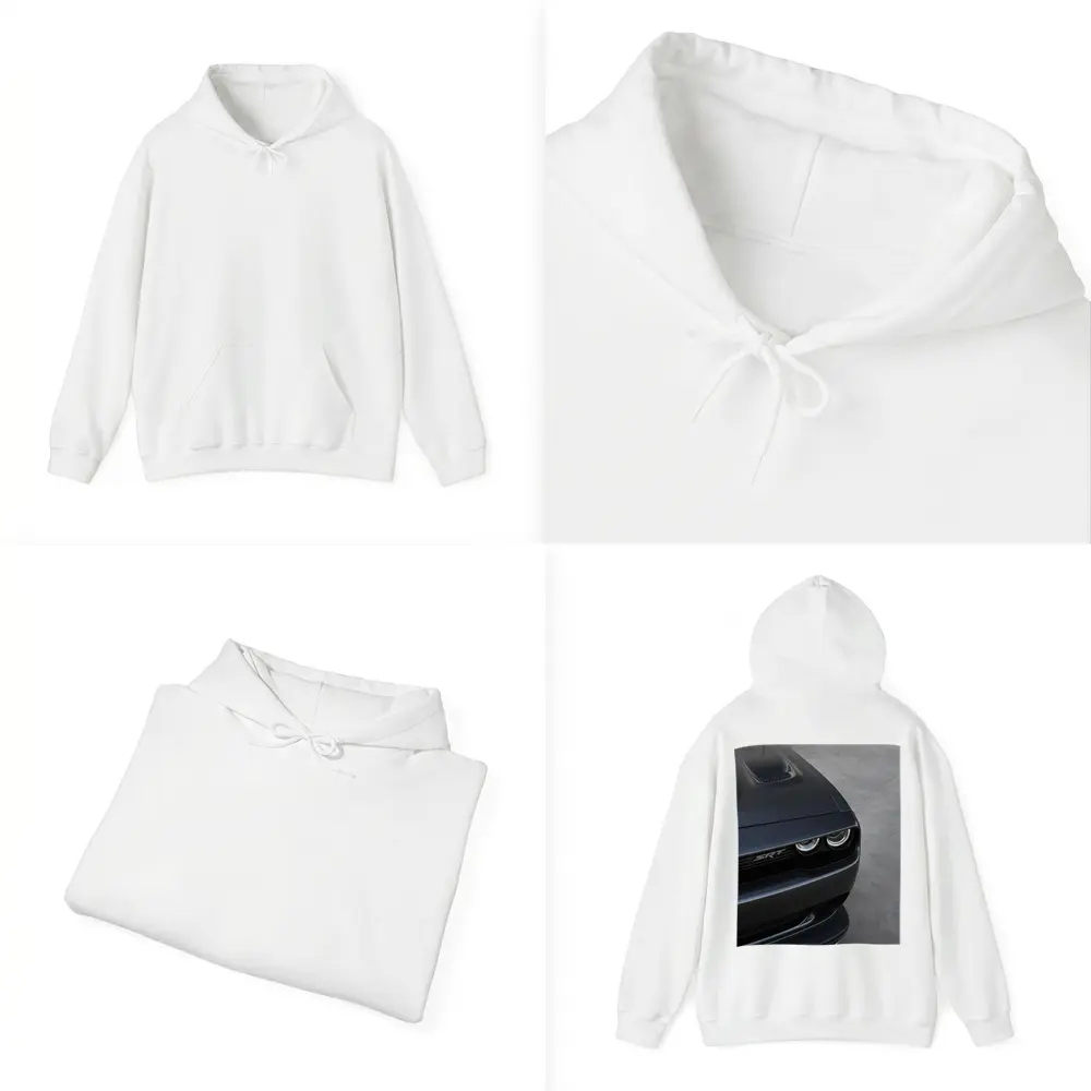 Dodge Challenger SRT Front Close Up Gray – Hoodies