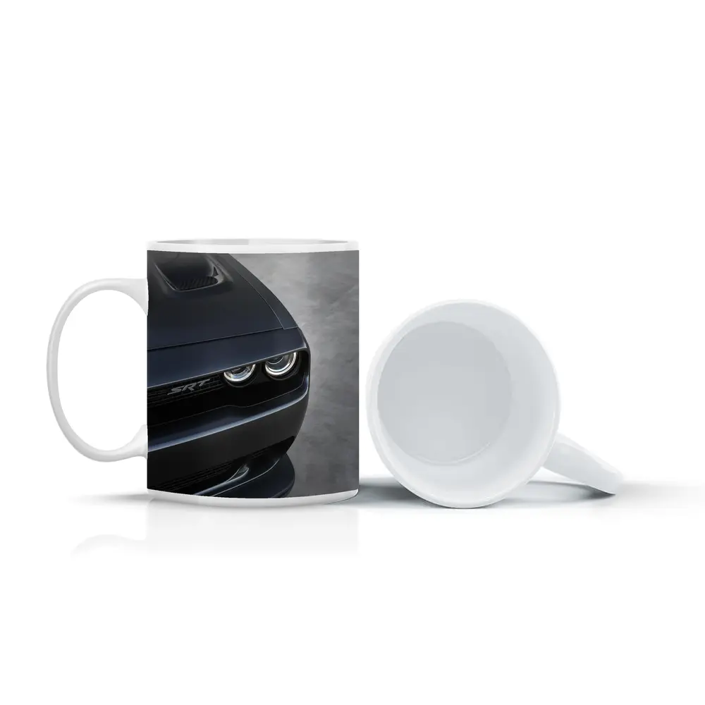 Dodge Challenger SRT Front Close Up Gray – Mugs