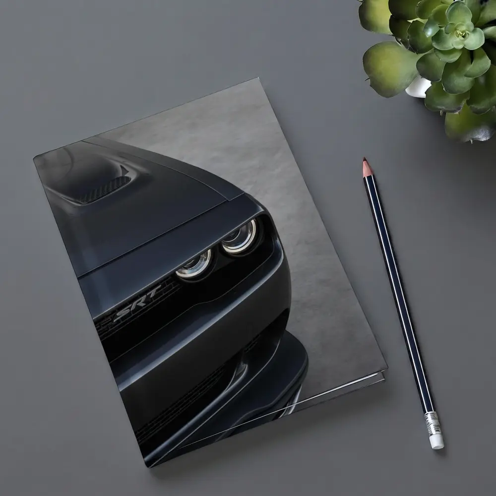 Dodge Challenger SRT Front Close Up Gray – Notebooks