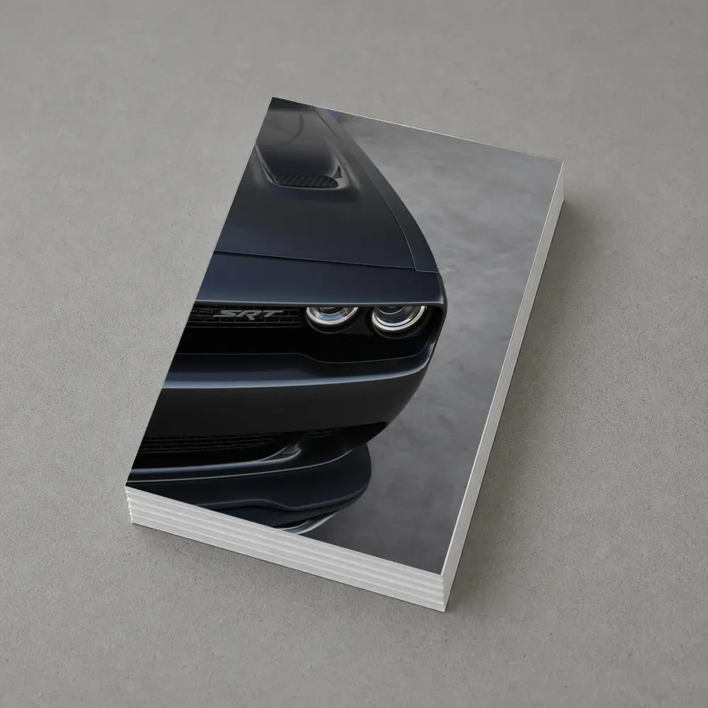 Dodge Challenger SRT Front Close Up Gray – Postcards