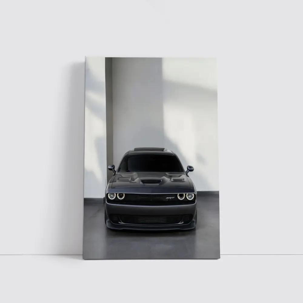 Dodge Challenger SRT Gray Indoor Parking – Wall Art