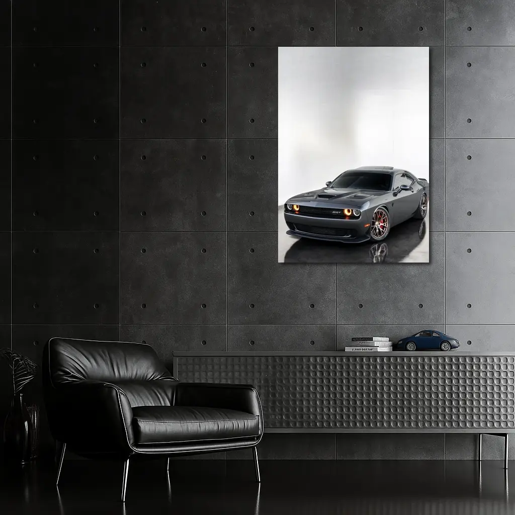 Dodge Challenger SRT Gray Studio Shot – Wall Art