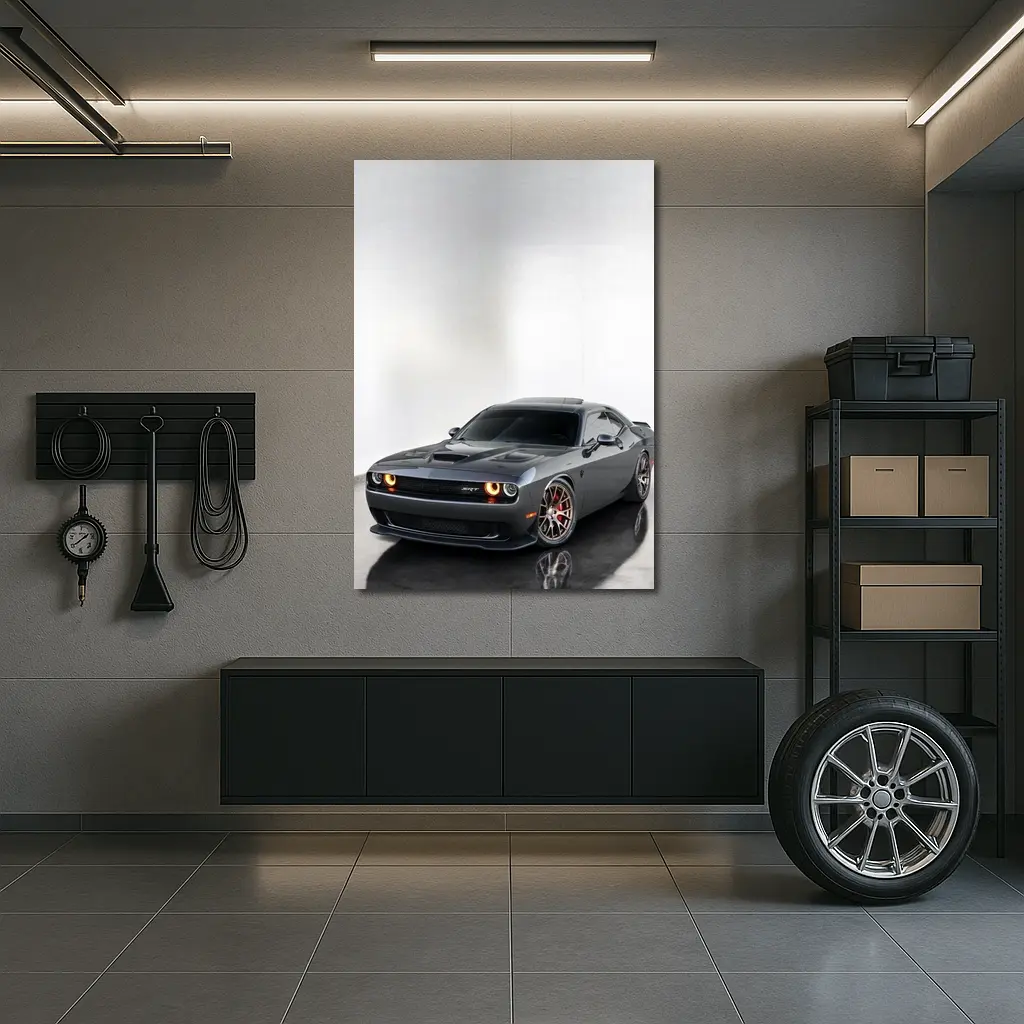 Dodge Challenger SRT Gray Studio Shot – Wall Art