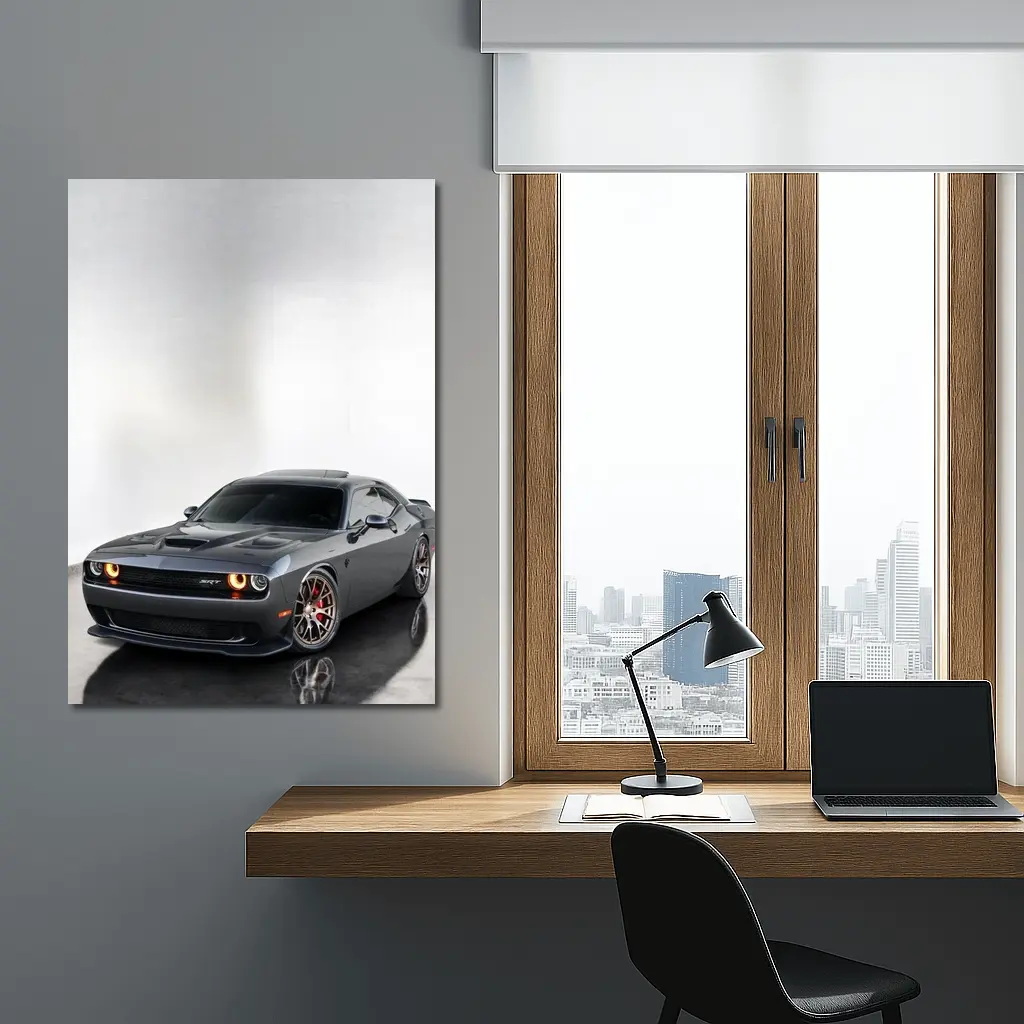 Dodge Challenger SRT Gray Studio Shot – Wall Art