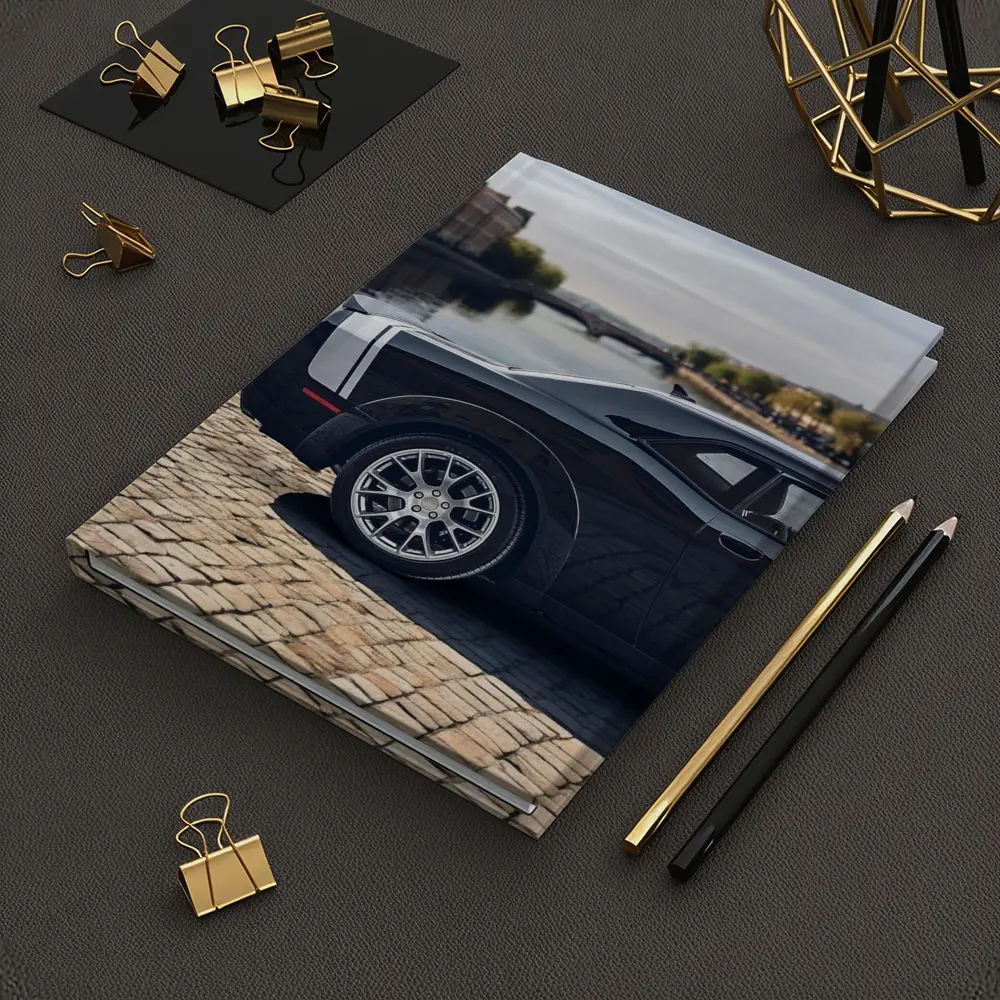 Dodge Challenger Black Muscle Car European City – Notebooks