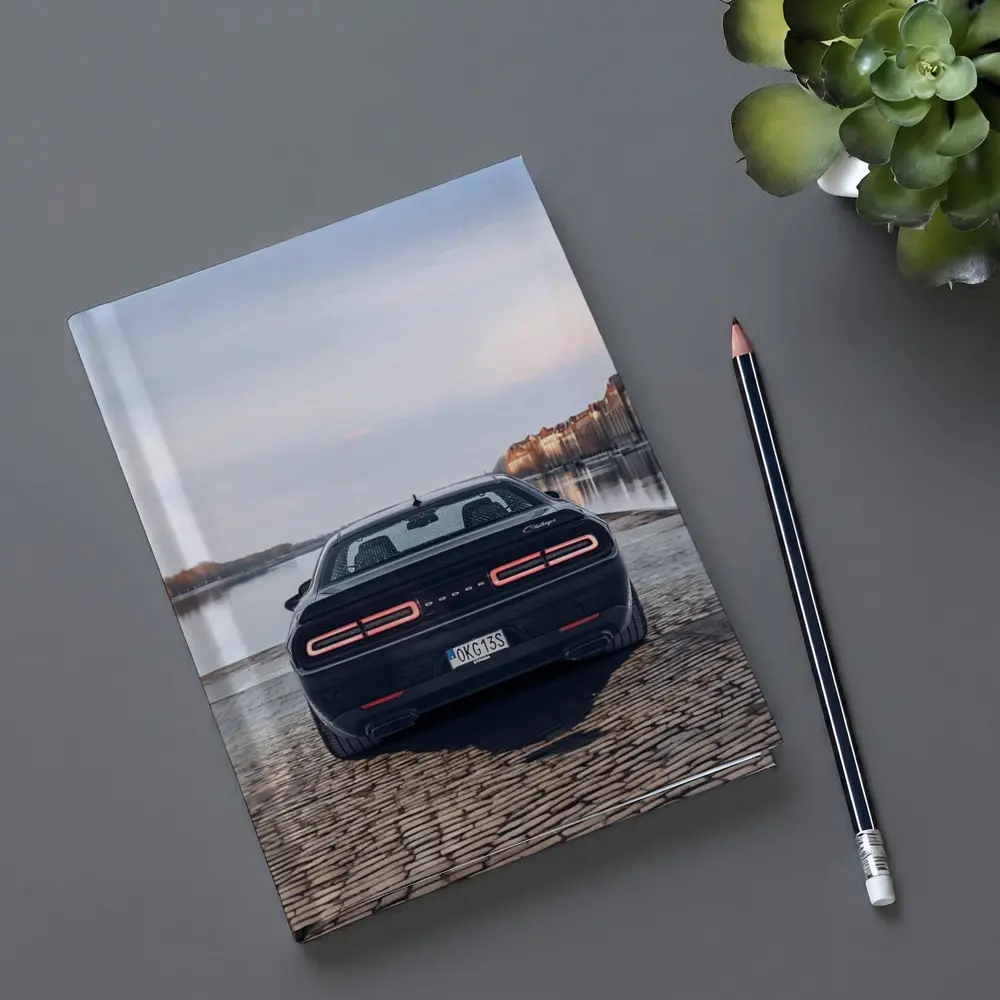 Dodge Challenger Rear View European Riverfront – Notebooks