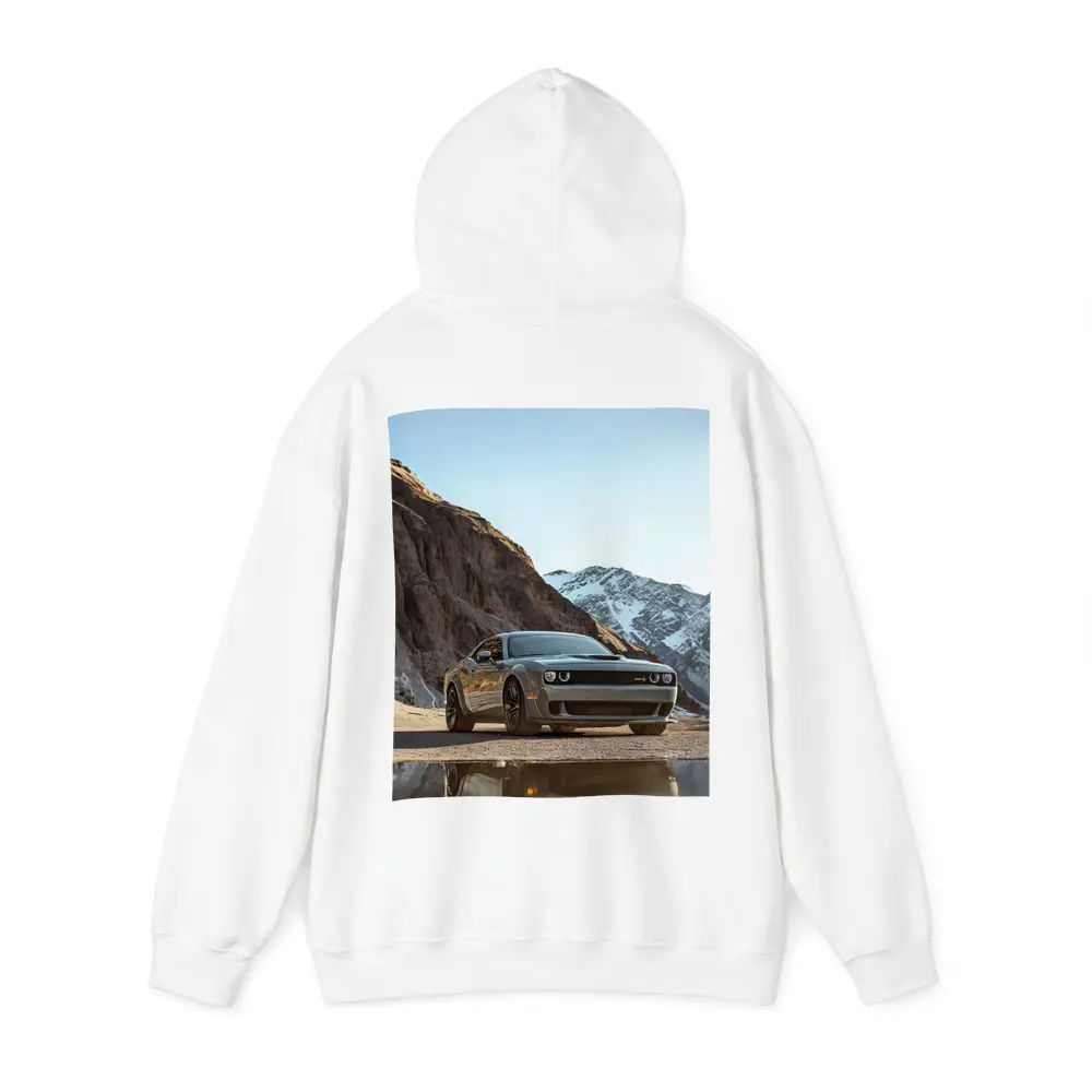 Dodge Challenger SRT Mountain Snowy Backdrop – Hoodies