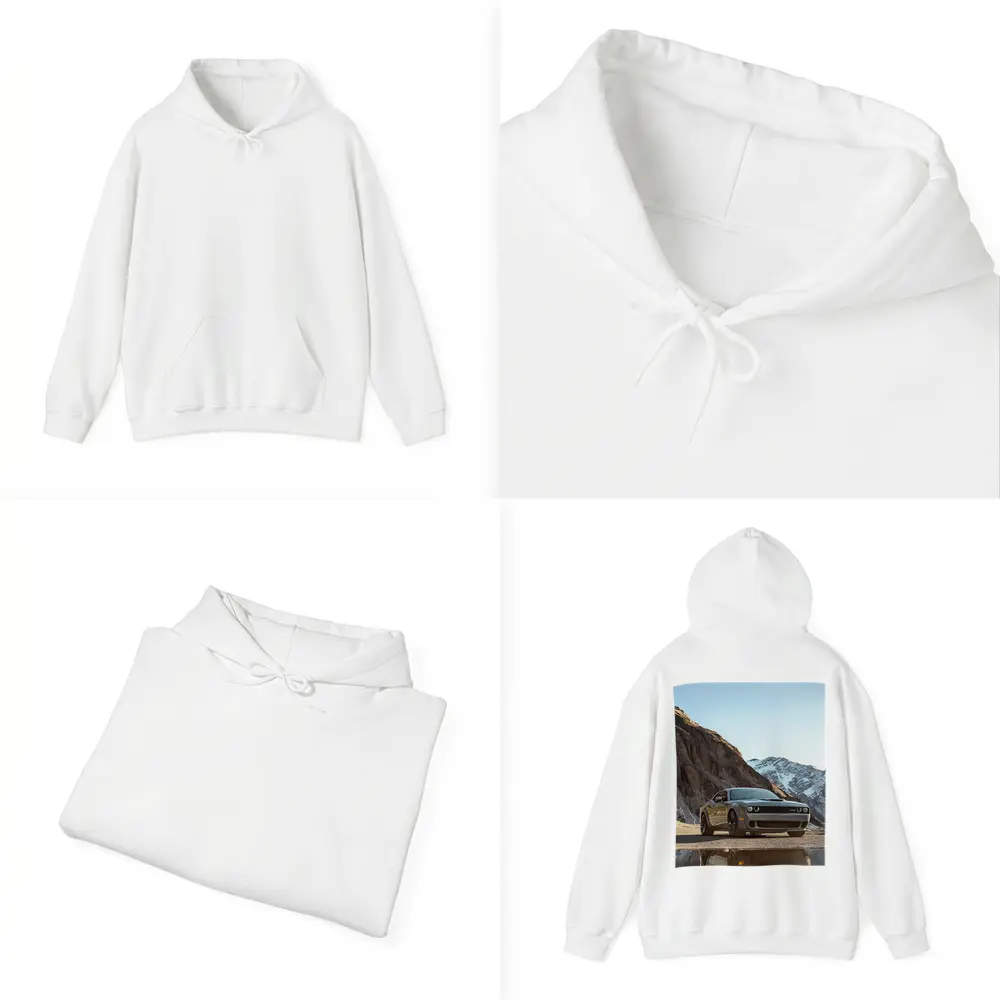 Dodge Challenger SRT Mountain Snowy Backdrop – Hoodies