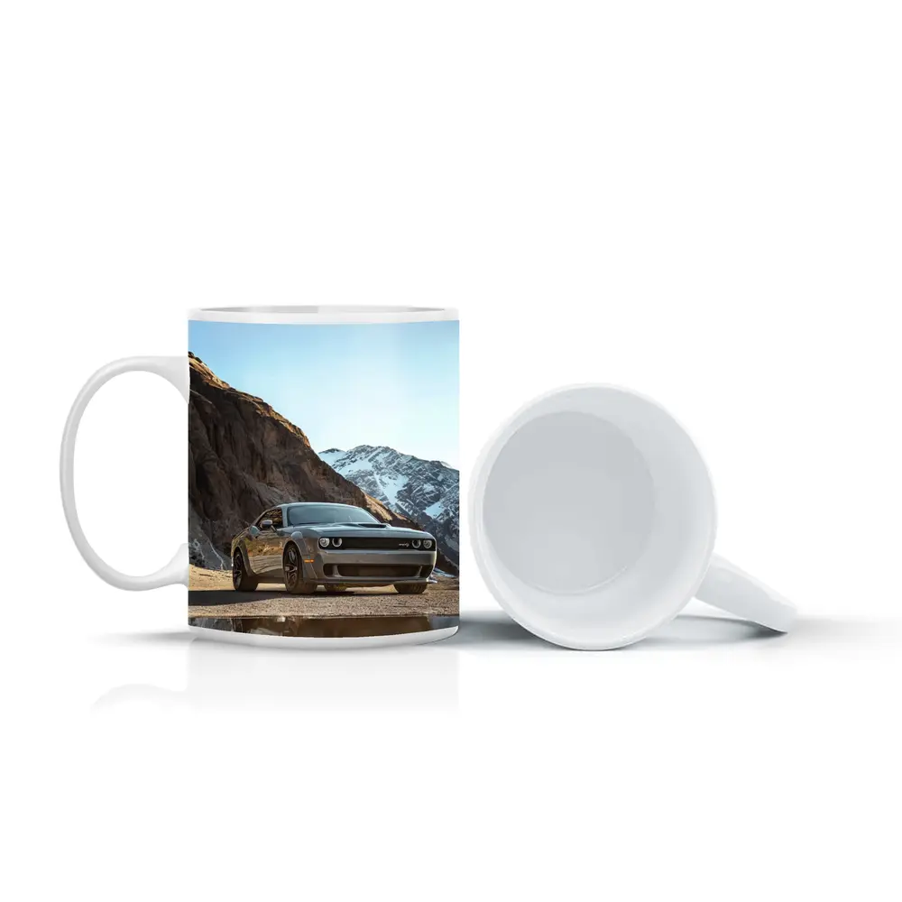 Dodge Challenger SRT Mountain Snowy Backdrop – Mugs