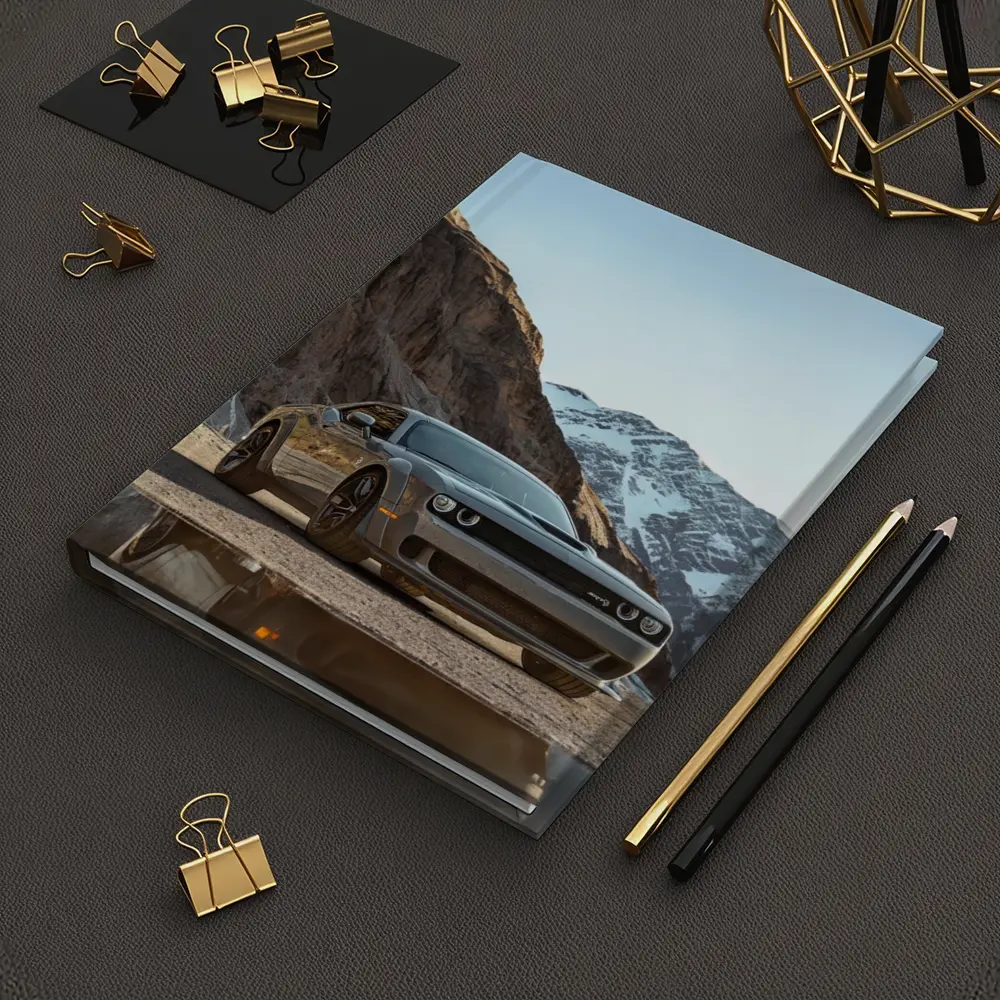 Dodge Challenger SRT Mountain Snowy Backdrop – Notebooks