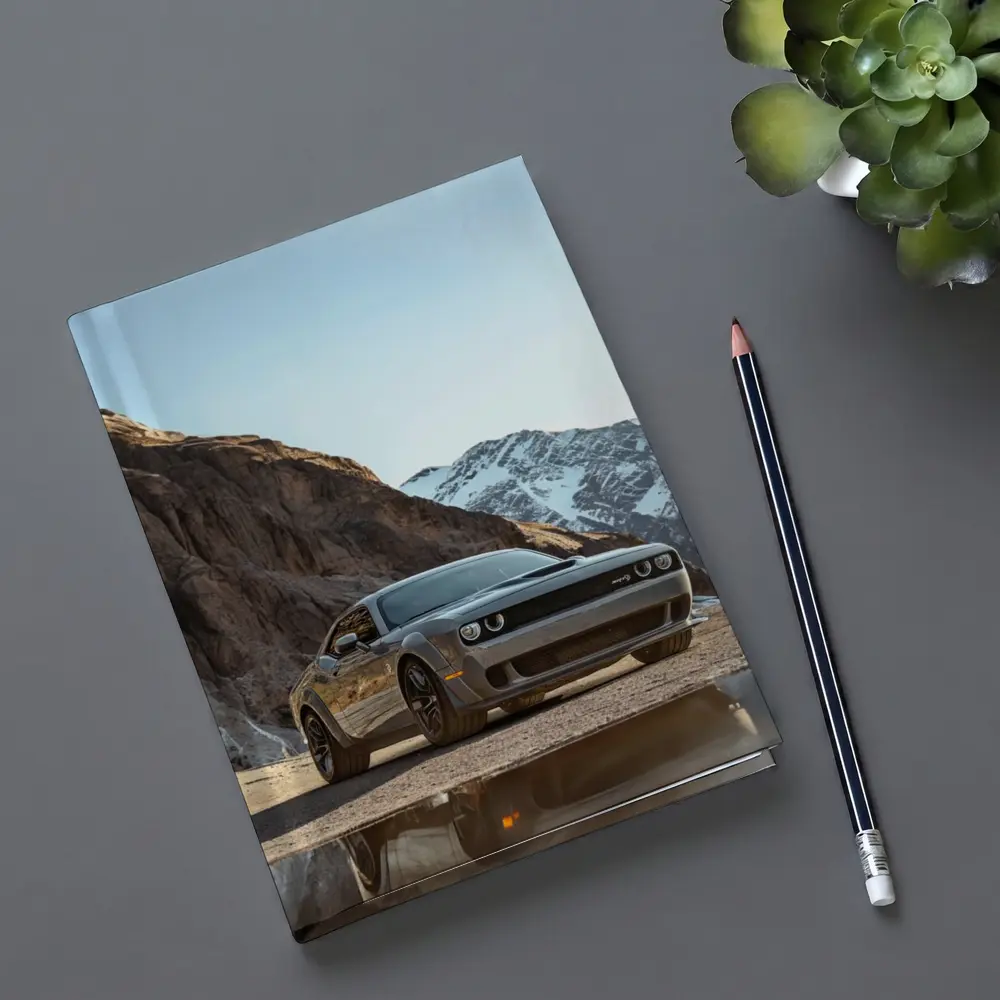 Dodge Challenger SRT Mountain Snowy Backdrop – Notebooks