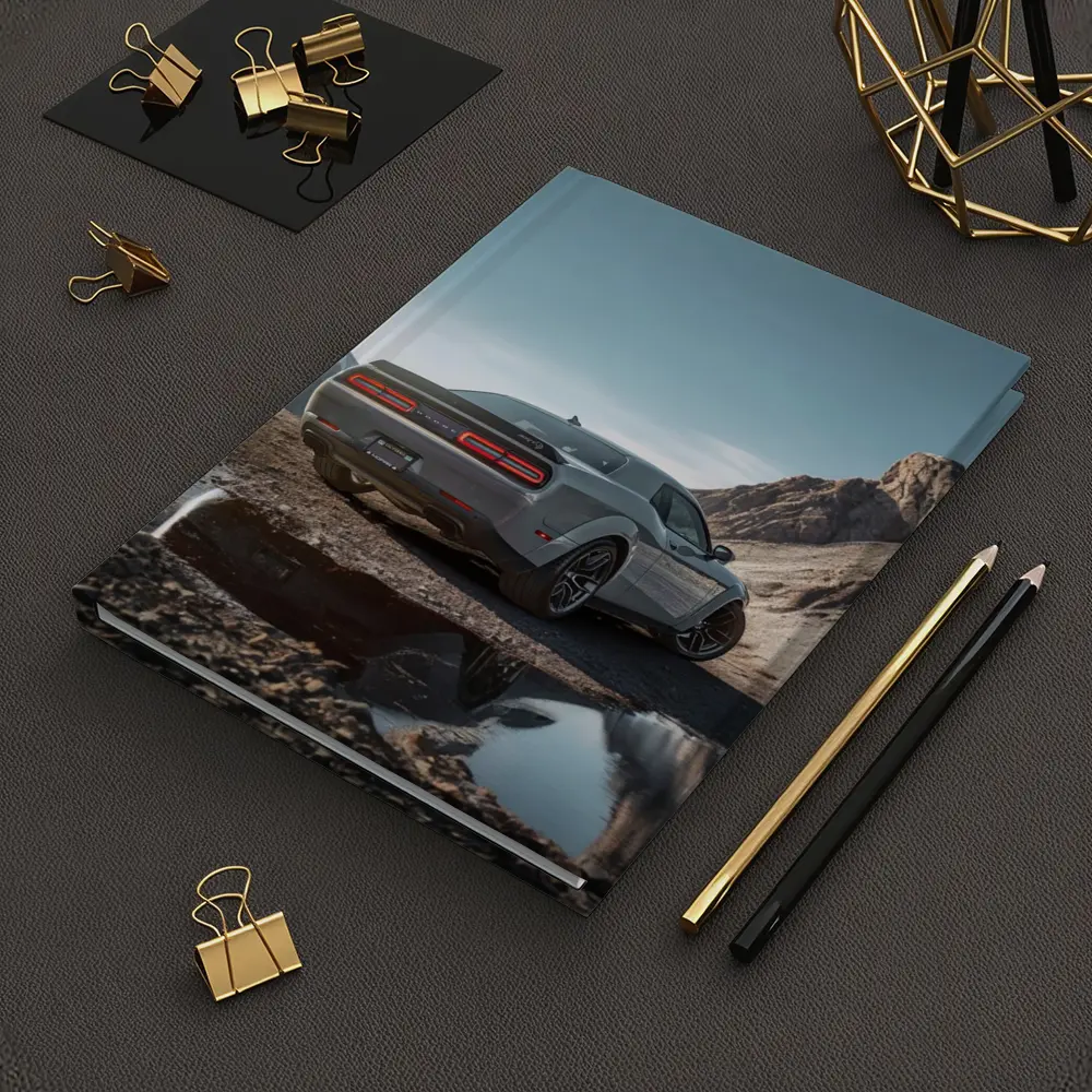 Dodge Challenger Hellcat Mountain Rocky Landscape – Notebooks