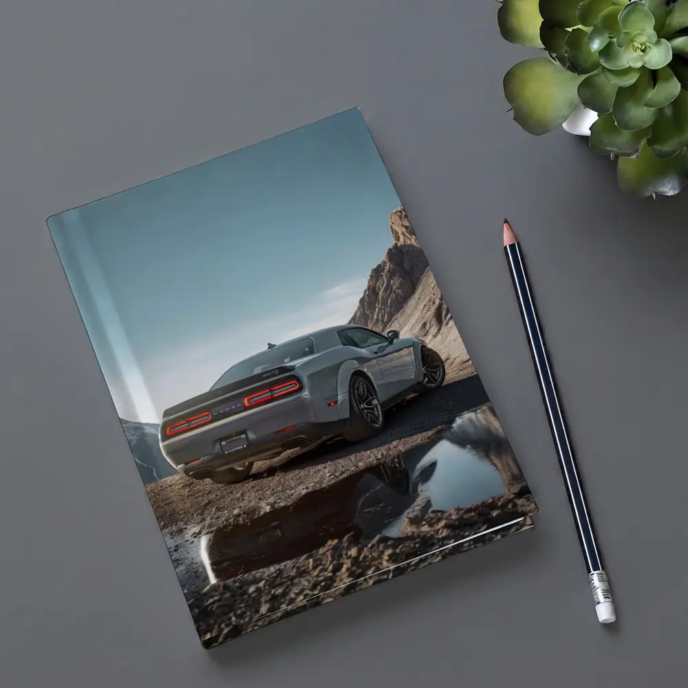 Dodge Challenger Hellcat Mountain Rocky Landscape – Notebooks