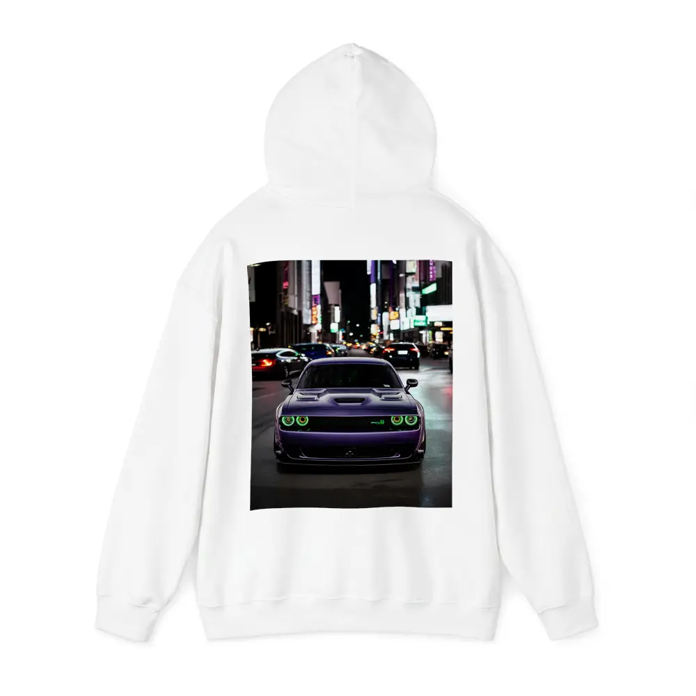 Dodge Challenger SRT Purple Night City Street – Hoodies