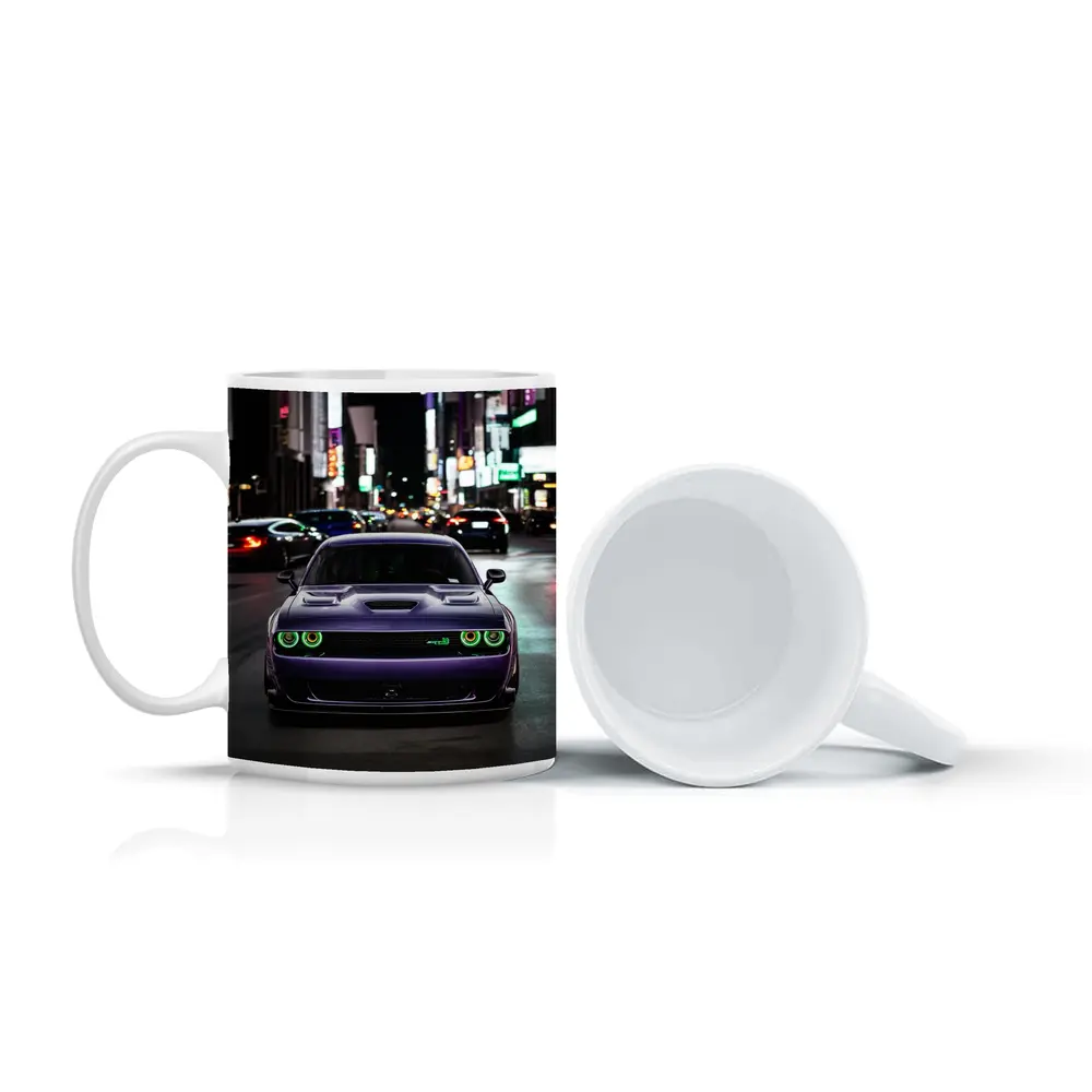 Dodge Challenger SRT Purple Night City Street – Mugs