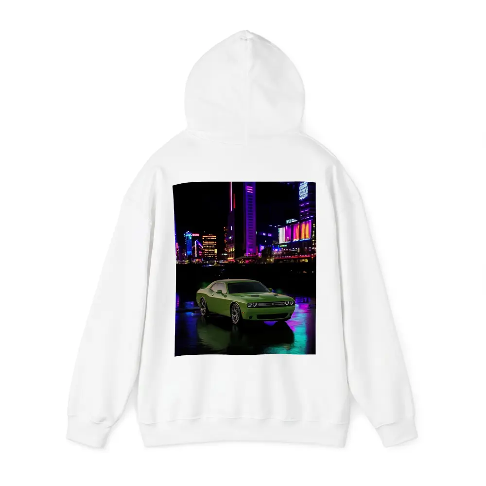 Dodge Challenger Green Neon Night City – Hoodies