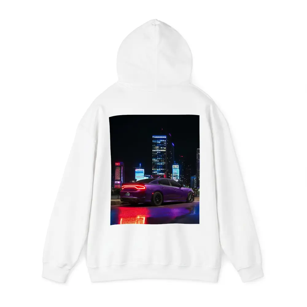 Dodge Charger Purple Night City Lights – Hoodies