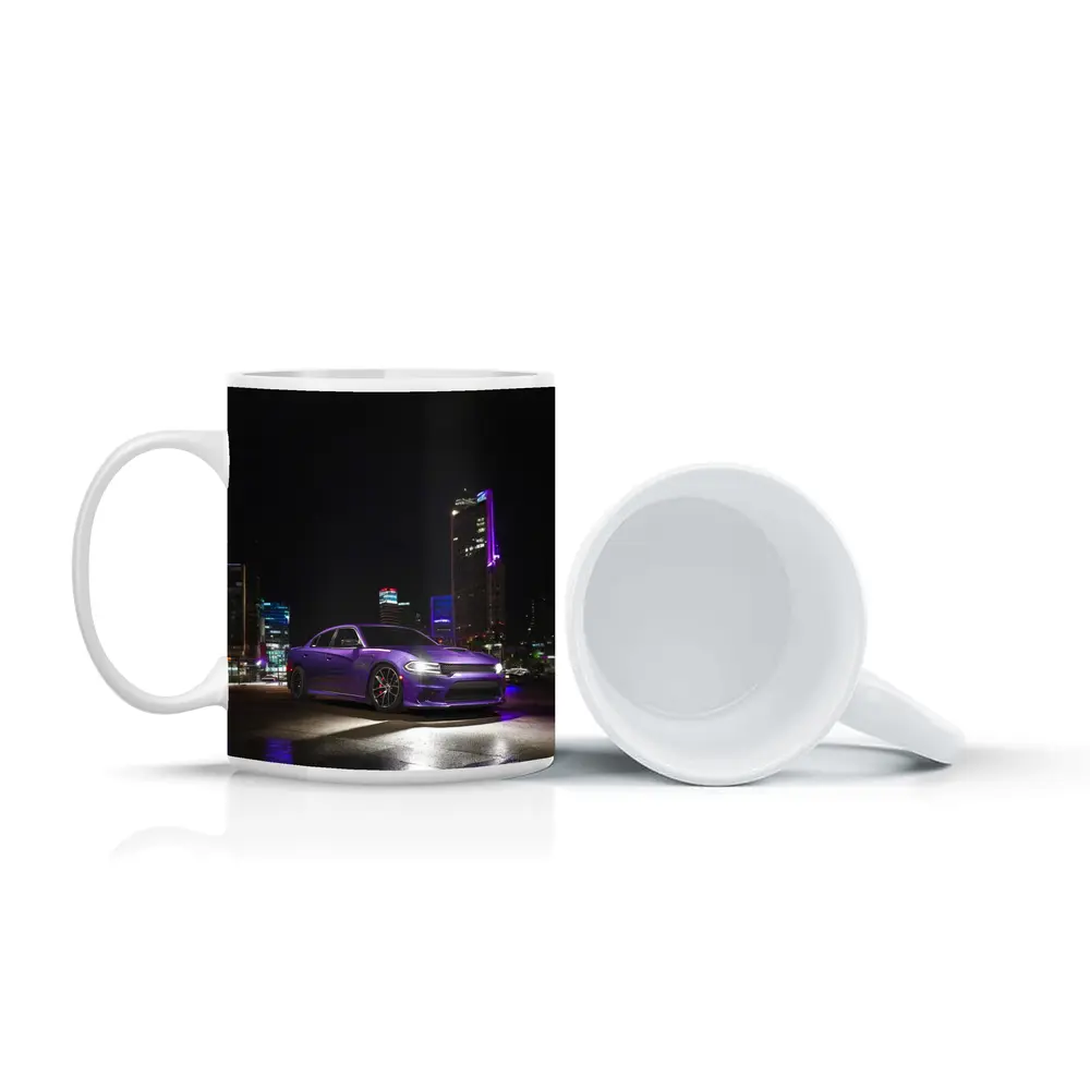 Dodge Charger Purple Night City Streets – Mugs