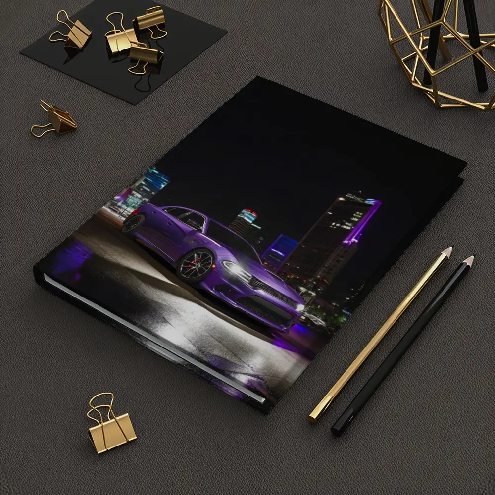 Dodge Charger Purple Night City Streets – Notebooks