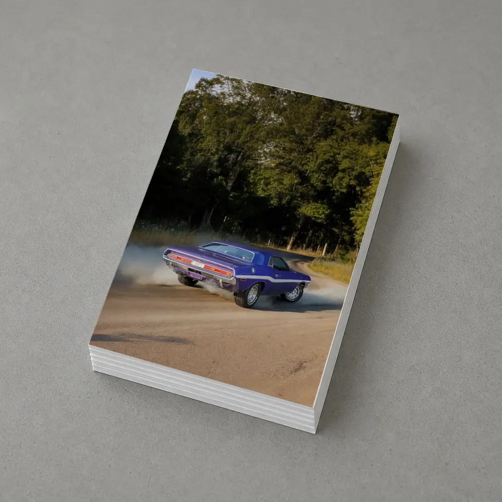 Dodge Challenger Burnout On Gravel Road – Postcards