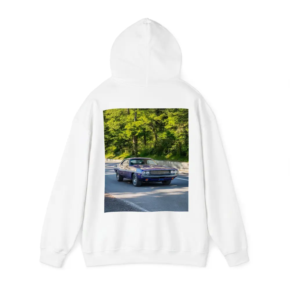 Dodge Challenger Classic Muscle Car Forest Road – Hoodies