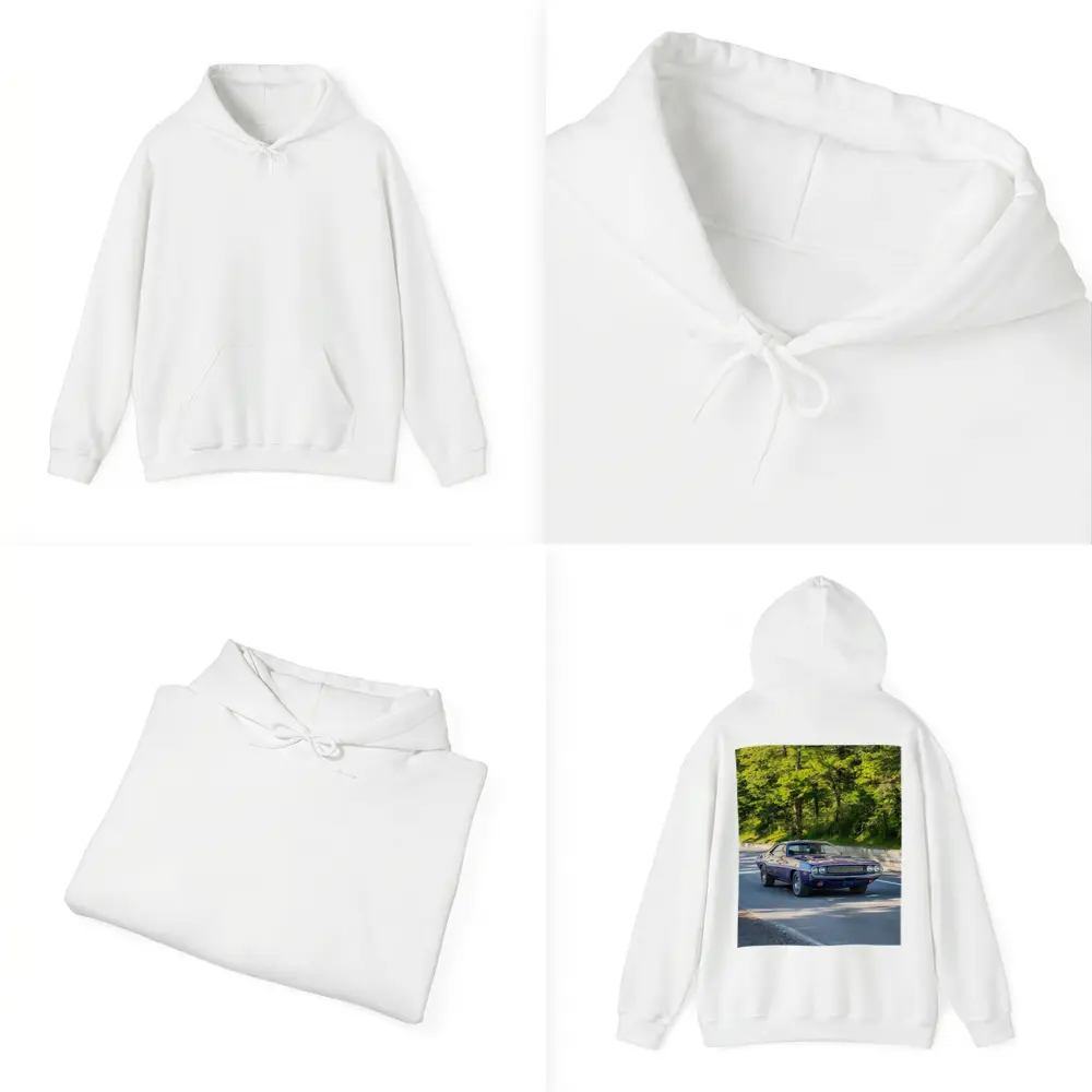 Dodge Challenger Classic Muscle Car Forest Road – Hoodies
